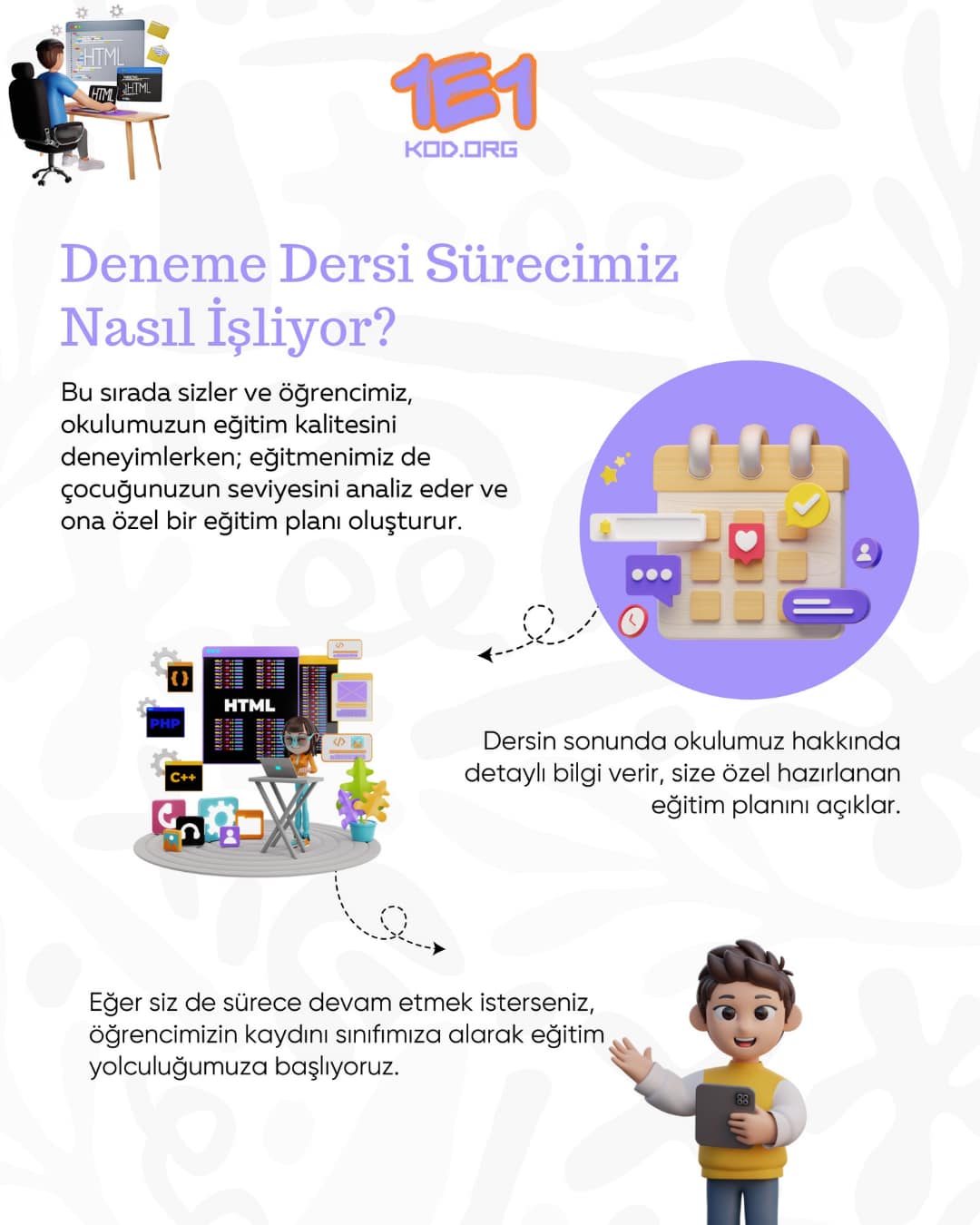 Python ücretsiz deneme dersi süreci - 1e1kod birebir eğitim